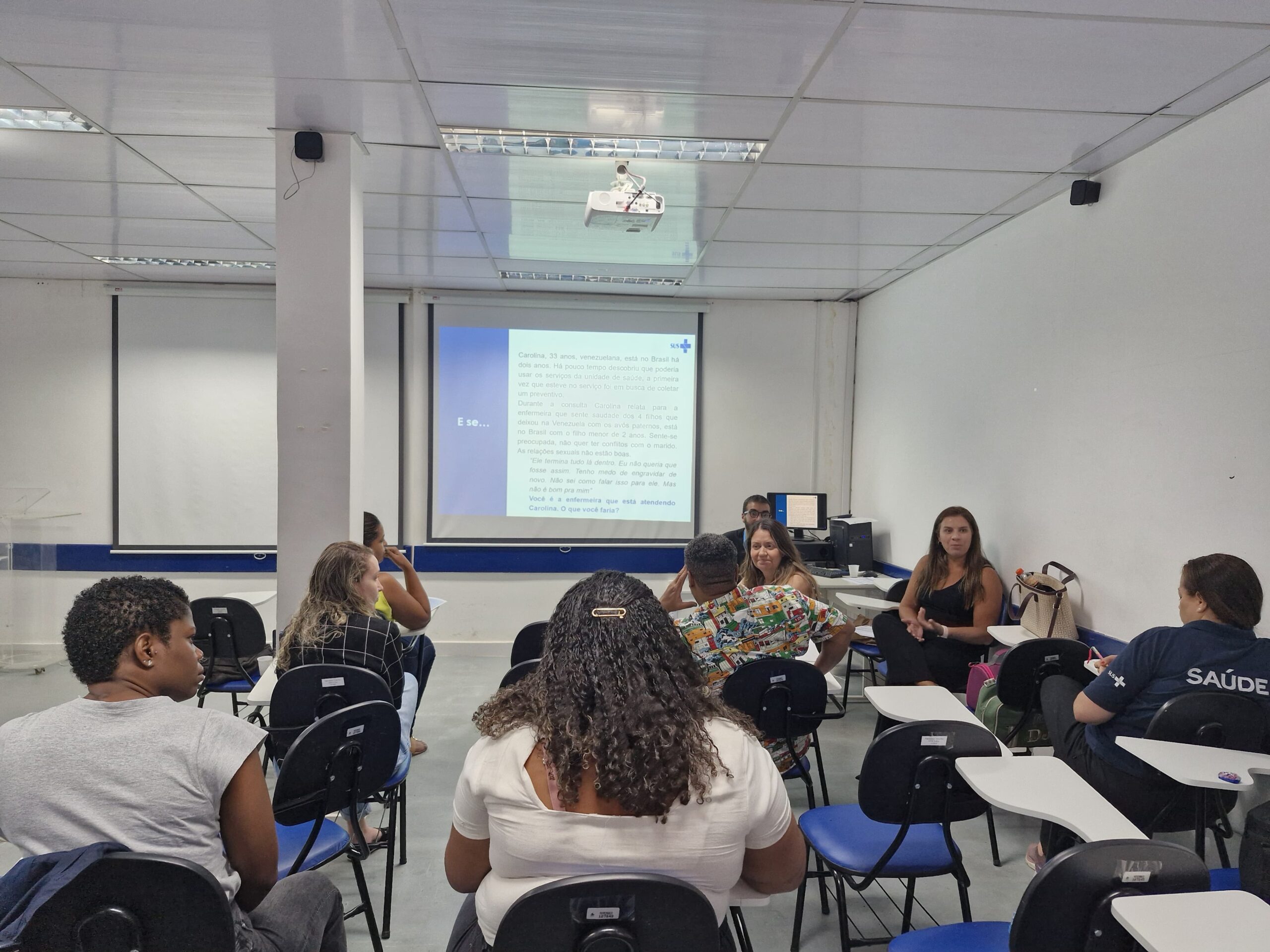 Primeiro dia do Treinamento de Inserção, Revisão e Remoção de DIU